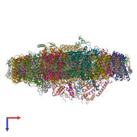 PDB entry 8jjr coloured by chain, top view.