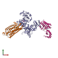 PDB entry 8jpc coloured by chain, front view.