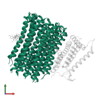 ATP synthase subunit c in PDB entry 8jr1, assembly 1, front view.
