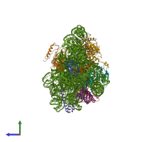 PDB entry 8jsh coloured by chain, side view.