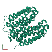 PDB entry 8jtb coloured by chain, front view.