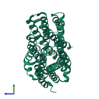 PDB entry 8jtb coloured by chain, side view.