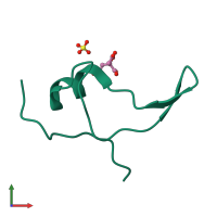 PDB entry 8jvq coloured by chain, front view.