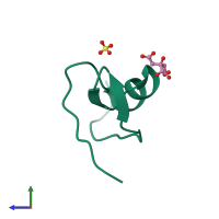 PDB entry 8jvq coloured by chain, side view.