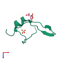 PDB entry 8jvq coloured by chain, top view.