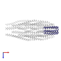 Tail virion protein G7P in PDB entry 8jww, assembly 1, top view.