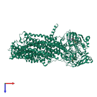 PDB entry 8jxu coloured by chain, top view.
