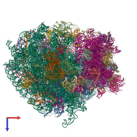 PDB entry 8k2c coloured by chain, top view.