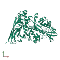 PDB entry 8k2l coloured by chain, front view.