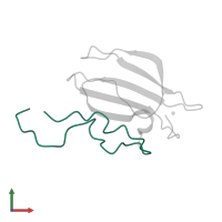 Sigma factor binding protein 1, chloroplastic in PDB entry 8k31, assembly 1, front view.