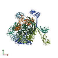PDB entry 8k3y coloured by chain, front view.