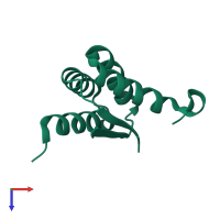 Sharpin in PDB entry 8k6p, assembly 1, top view.