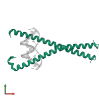 Nuclear factor interleukin-3-regulated protein in PDB entry 8k86, assembly 1, front view.