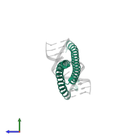 Nuclear factor interleukin-3-regulated protein in PDB entry 8k86, assembly 1, side view.