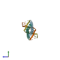 PDB entry 8k8d coloured by chain, side view.