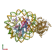 PDB entry 8kcb coloured by chain, front view.