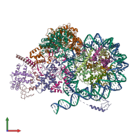 PDB entry 8kd3 coloured by chain, front view.