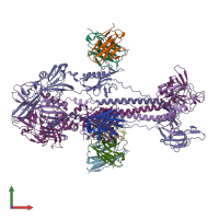 PDB entry 8kfa coloured by chain, front view.