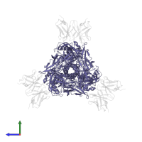 Envelope glycoprotein B in PDB entry 8kfa, assembly 1, side view.