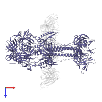 Envelope glycoprotein B in PDB entry 8kfa, assembly 1, top view.