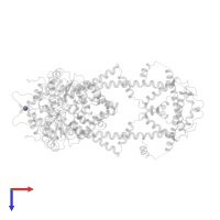 ZINC ION in PDB entry 8odu, assembly 1, top view.