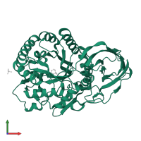 Beta-glucuronidase C-terminal domain-containing protein in PDB entry 8ohv, assembly 1, front view.