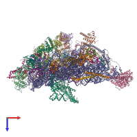 PDB entry 8oip coloured by chain, top view.