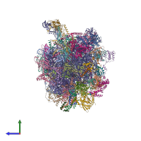PDB entry 8oiq coloured by chain, side view.