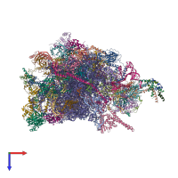 PDB entry 8oit coloured by chain, top view.