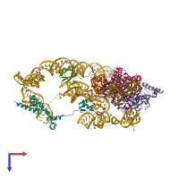 PDB entry 8onz coloured by chain, top view.