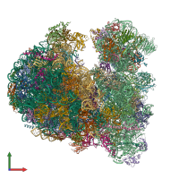PDB entry 8ovj coloured by chain, front view.