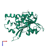 tRNA N(3)-methylcytidine methyltransferase METTL6 in PDB entry 8owx, assembly 1, top view.