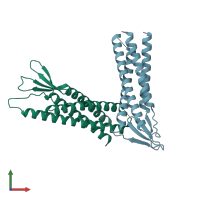 PDB entry 8oyv coloured by chain, front view.