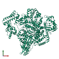 PDB entry 8p1k coloured by chain, front view.