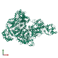 PDB entry 8p1l coloured by chain, front view.