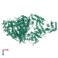 PDB entry 8p1l coloured by chain, top view.