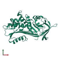 PDB entry 8p4u coloured by chain, front view.