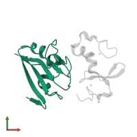 Sequence-variable mosaic (SVM) signal sequence domain-containing protein in PDB entry 8pfc, assembly 2, front view.