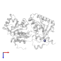 ZINC ION in PDB entry 8pfp, assembly 1, top view.