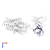 Fab18 (light chain, variable region) in PDB entry 8phw, assembly 1, top view.