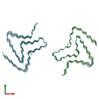 PDB entry 8pjo coloured by chain, front view.