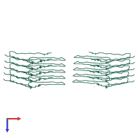 Alpha-synuclein in PDB entry 8pjo, assembly 1, top view.