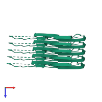 Alpha-synuclein in PDB entry 8pk2, assembly 1, top view.