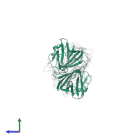 Pro-secreted protein ORF2 in PDB entry 8pmx, assembly 1, side view.