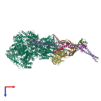 PDB entry 8pqw coloured by chain, top view.