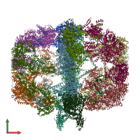 PDB entry 8prw coloured by chain, front view.