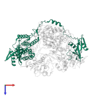 Polymerase acidic protein (PA-like) in PDB entry 8pt2, assembly 1, top view.