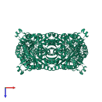 Aromatic amino acid beta-eliminating lyase/threonine aldolase domain-containing protein in PDB entry 8pum, assembly 1, top view.