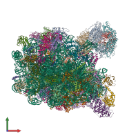 PDB entry 8pv6 coloured by chain, front view.