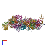 PDB entry 8q0f coloured by chain, top view.